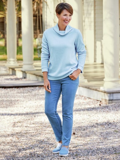Leicht-Pullover-Supersoft Hellblau