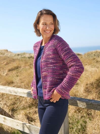 Rabe Reißverschlusscardigan Violett