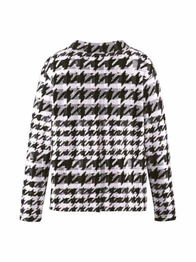 Rabe Sweatshirt Hahnentritt Schwarz-Weiß