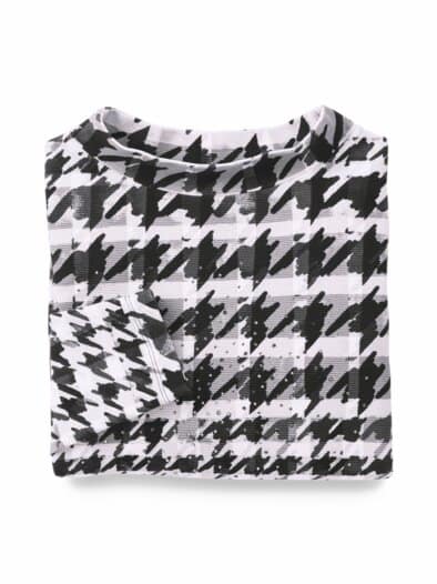 Rabe Sweatshirt Hahnentritt Schwarz-Weiß