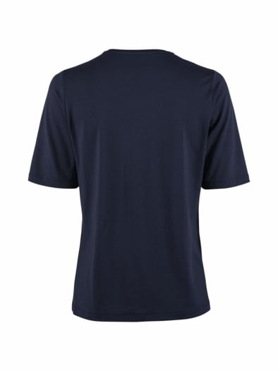 Viskose-Shirt 1/2-Arm Marine