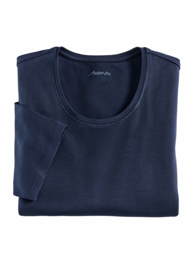 Viskose-Shirt 1/2-Arm Marine