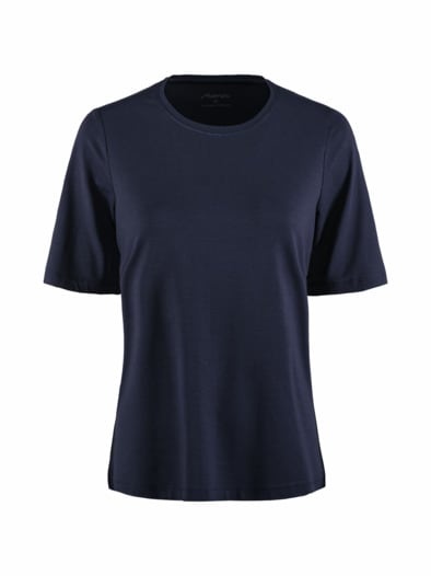 Viskose-Shirt 1/2-Arm Marine