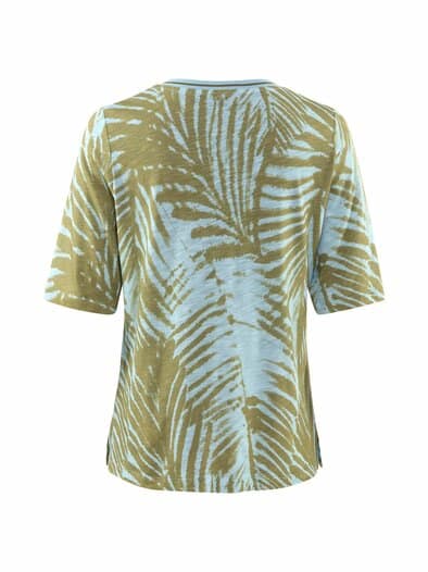 Rabe Shirt Farn-Druck Hellblau