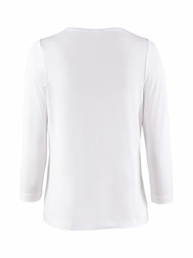 Viskose-Shirt 3/4 Arm Weiß