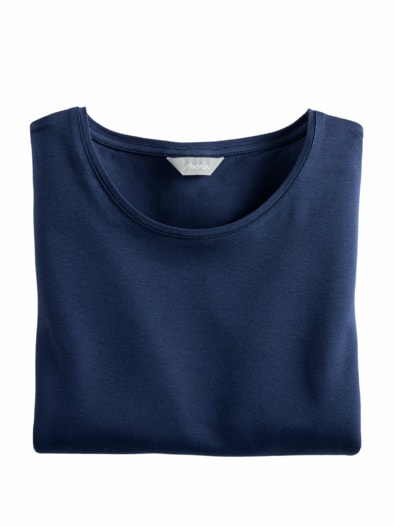 Viskose-Shirt 3/4 Arm Marine