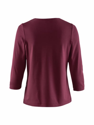 Viskose-Shirt 3/4 Arm Bordeaux
