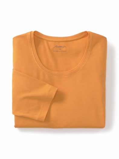 Viskose-Shirt 3/4 Arm Safran