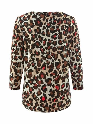 Rabe-Shirt Leoprint Braun