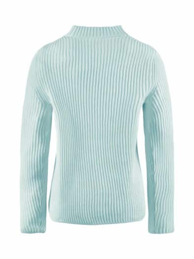 Brioche-Strickpullover Farbeffekt Mint