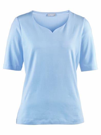 Baumwoll-Shirt Aloe vera Hellblau