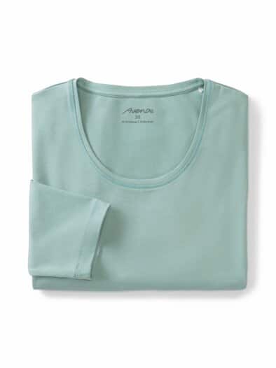 Viskose-Shirt Langarm Salbei