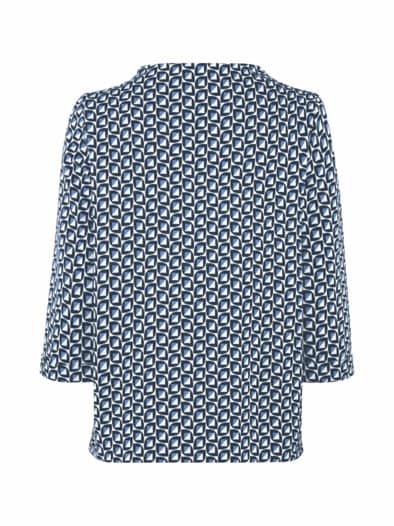 Rabe-Shirt minimal Muster Blau
