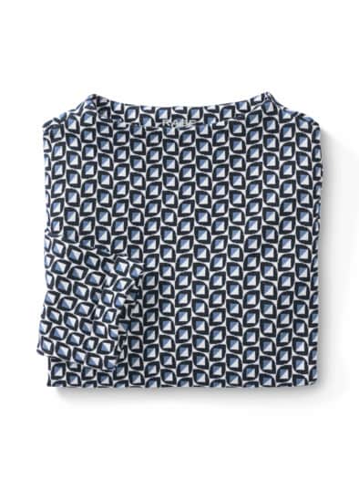Rabe-Shirt minimal Muster Blau