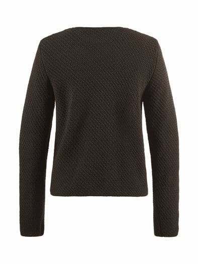 Rabe Boucle Strickjacke Mokka