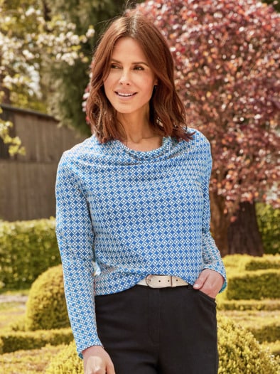 Langarmshirt Kuschelweich Blau