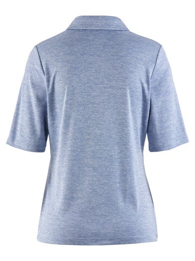 Extrafrisch-Polo Melange Blau meliert