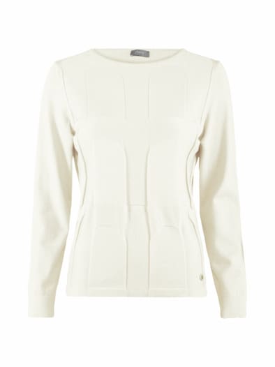 Pullover 3D Optik Offwhite