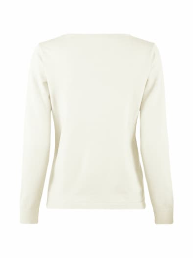 Pullover 3D Optik Offwhite