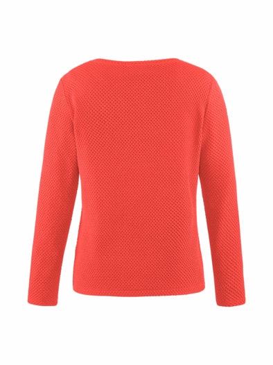 Shirt Waffeloptik Koralle