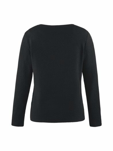 Shirt Waffeloptik Schwarz