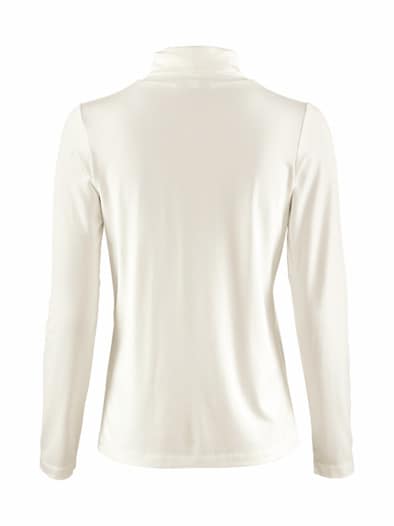 Viskose-Shirt Rollkragen Offwhite