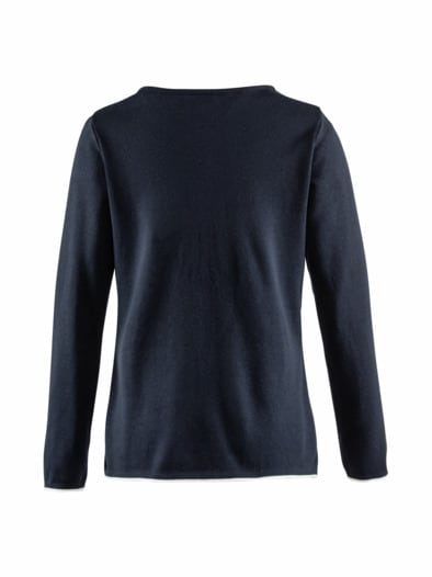 Strickjacke Farbkontrast Marine