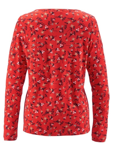 Langarmshirt Millefleur Rot