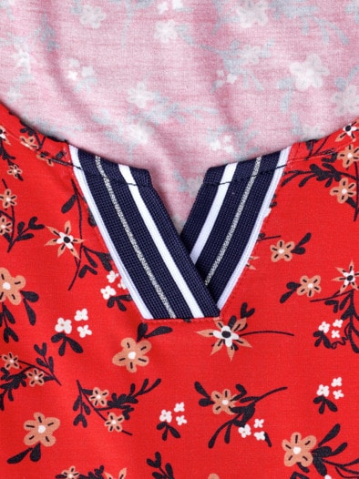 Langarmshirt Millefleur Rot