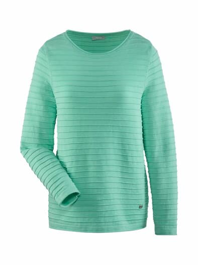 Pullover Struktur-Ringel Mint