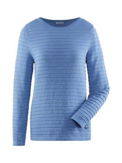 Pullover Struktur-Ringel Indigo