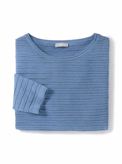 Pullover Struktur-Ringel Indigo