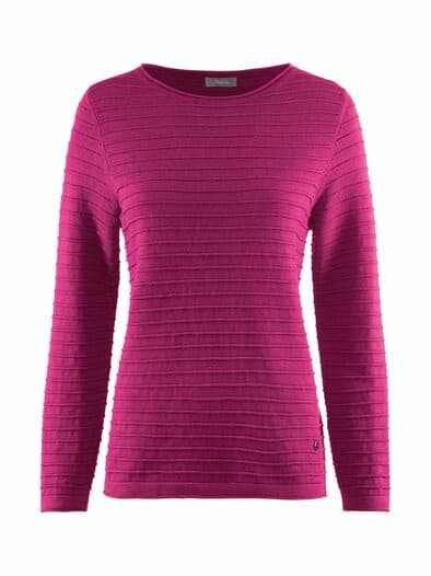 Pullover Struktur-Ringel Beere