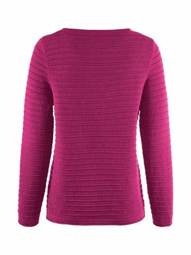 Pullover Struktur-Ringel Beere