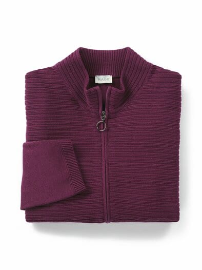 Rabe Strukturstrick-Cardigan Violett
