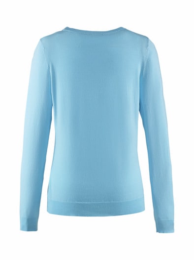 Rundhals-Pullover Supersoft Aqua