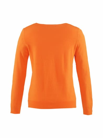 Rundhals-Pullover Supersoft Orange
