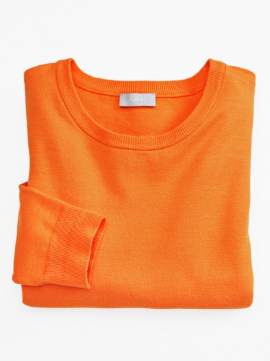 Rundhals-Pullover Supersoft Orange