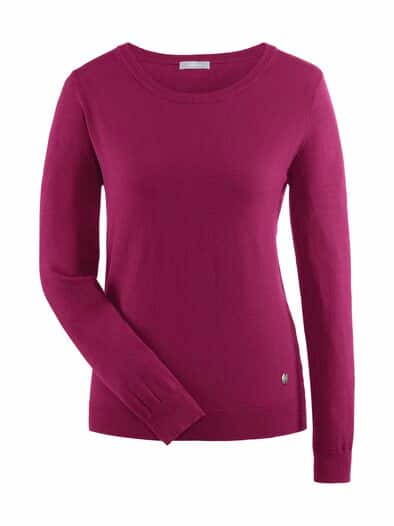 Rundhals-Pullover Supersoft Magenta