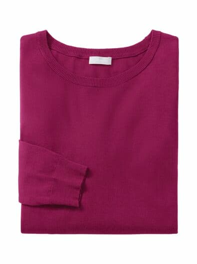 Rundhals-Pullover Supersoft Magenta