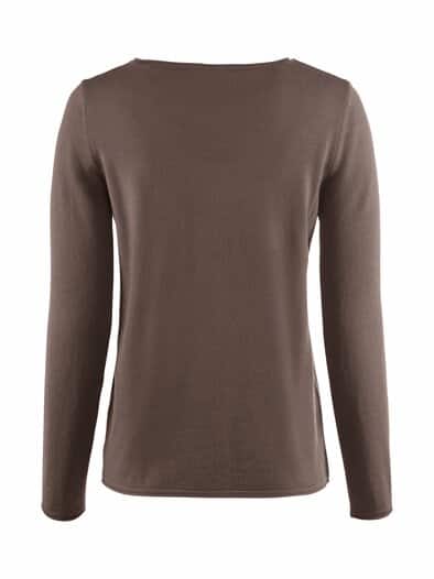 Strick-Pullover Merino extrafein Cappuccino
