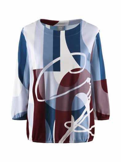 Rabe Ottoman-Shirt Artwork Pastellblau