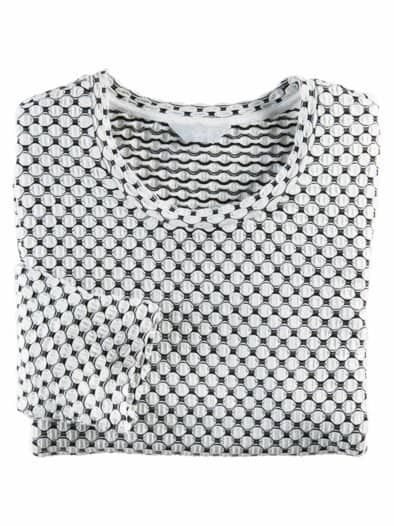 Maritim Shirt Weiß-Schwarz