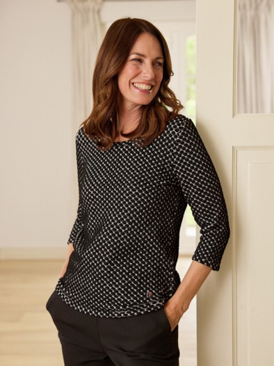 Maritim Shirt Schwarz-Weiß