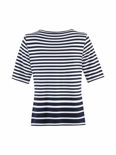 Rabe ShirtStreifen-Mix Marine-Weiß