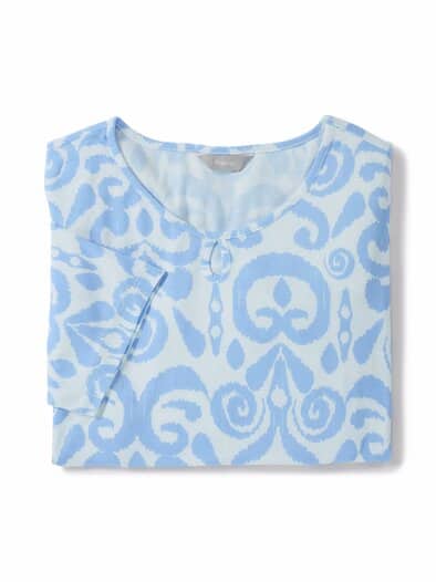 Longshirt Viskose-Jersey Blau