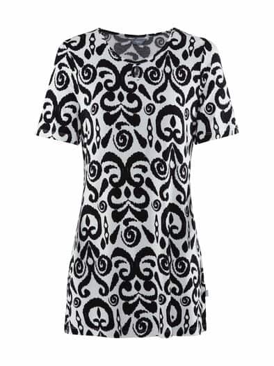 Longshirt Viskose-Jersey Schwarz