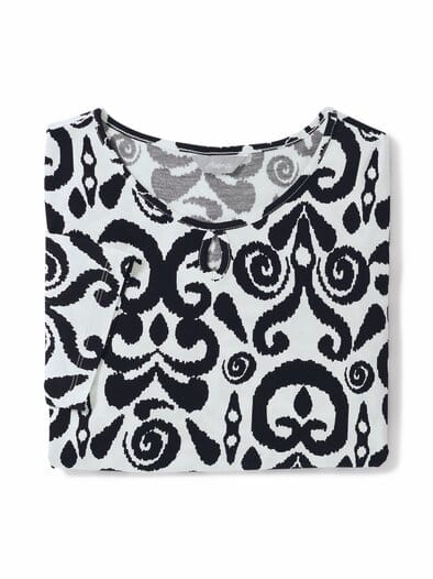 Longshirt Viskose-Jersey Schwarz