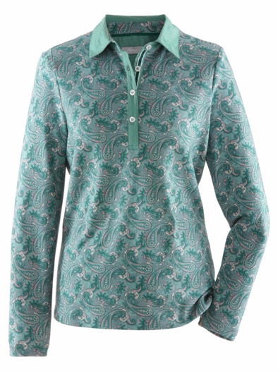 Baumwoll-Poloshirt Everyday Salbei