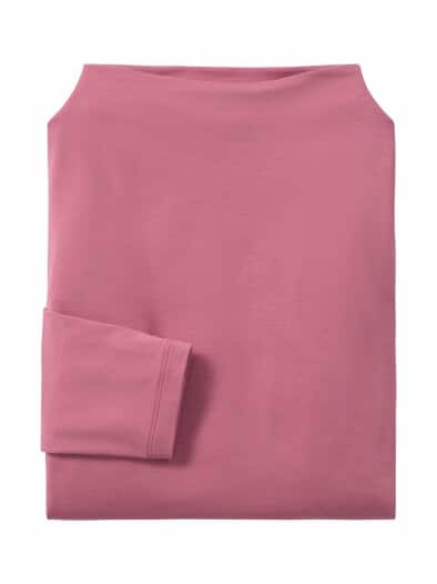 Jersey-Shirt Turtlekragen Rosenholz